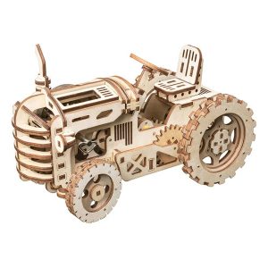 RoboTime 3D drevená mechanická skladačka Traktor
