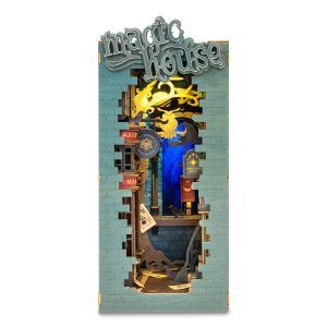 RoboTime 3D skladačka Zarážka na knihy Miniatúra domčeka Kúzelnícka ulička