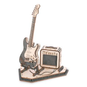 RoboTime 3D drevená skladačka Elektrická gitara