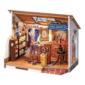 RoboTime 3D drevená skladačka Miniatúra domčeka Kúzelnícky obchodík