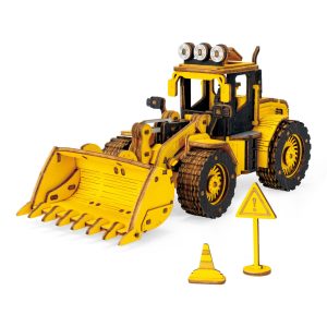 RoboTime 3D drevená mechanická skladačka Nakladač