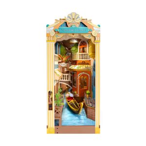 RoboTime 3D skladačka Zarážka na knihy Miniatúra domčeka Romantické Benátky