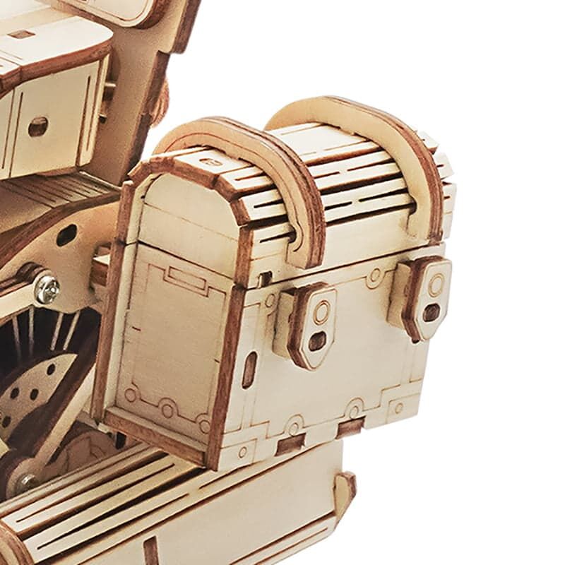 RoboTime 3D drevená mechanická skladačka Motorka Cruiser – Obrázok 7