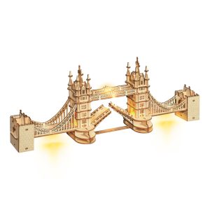Rolife Svietiace 3D drevené puzzle Tower Bridge 113 dielikov