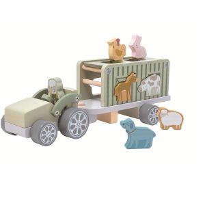 2Kids Toys Drevené auto so zvieratkami